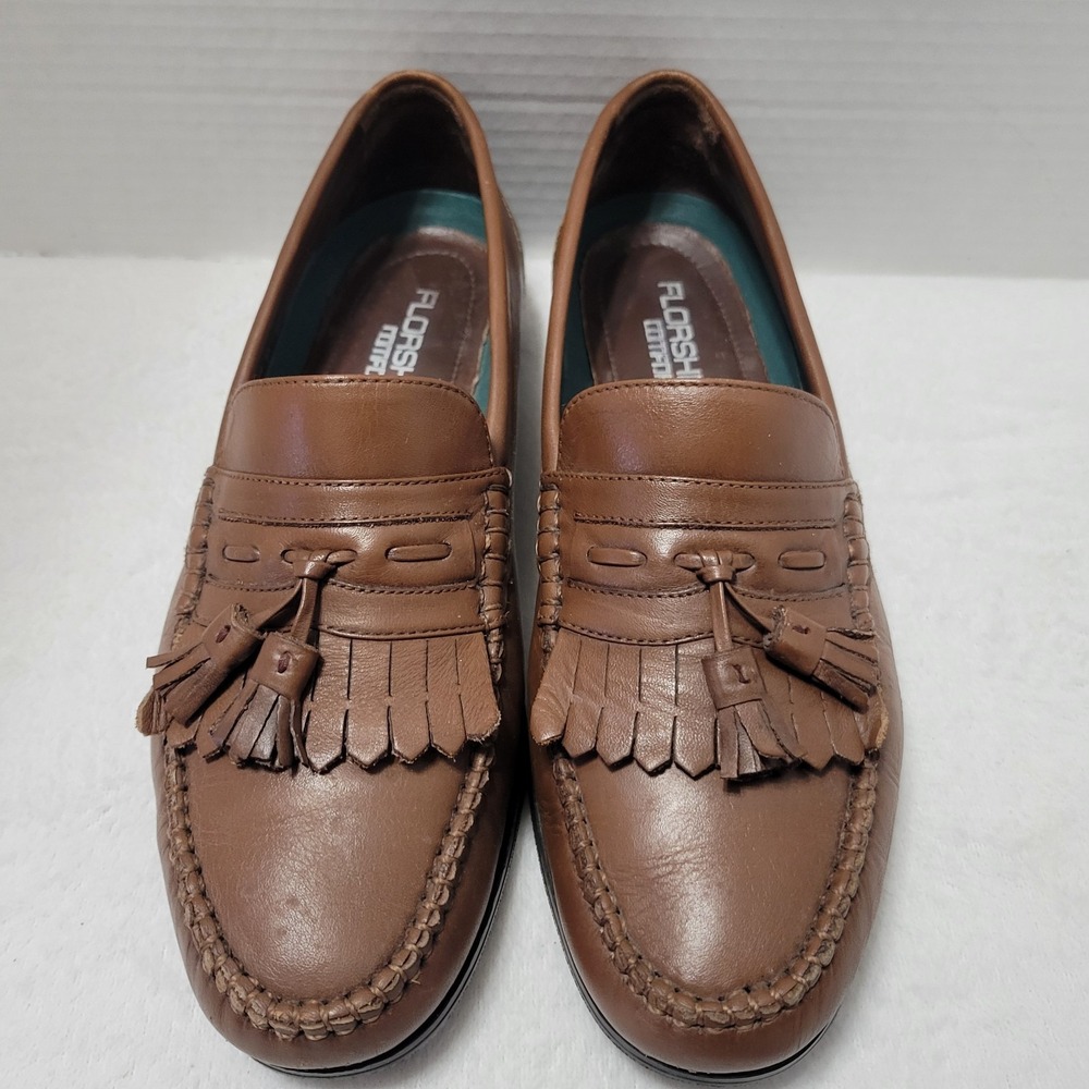 Florsheim Comfortech 8D Brown Leather Mens Tassel Loafers‎ JC 70167 Brazil